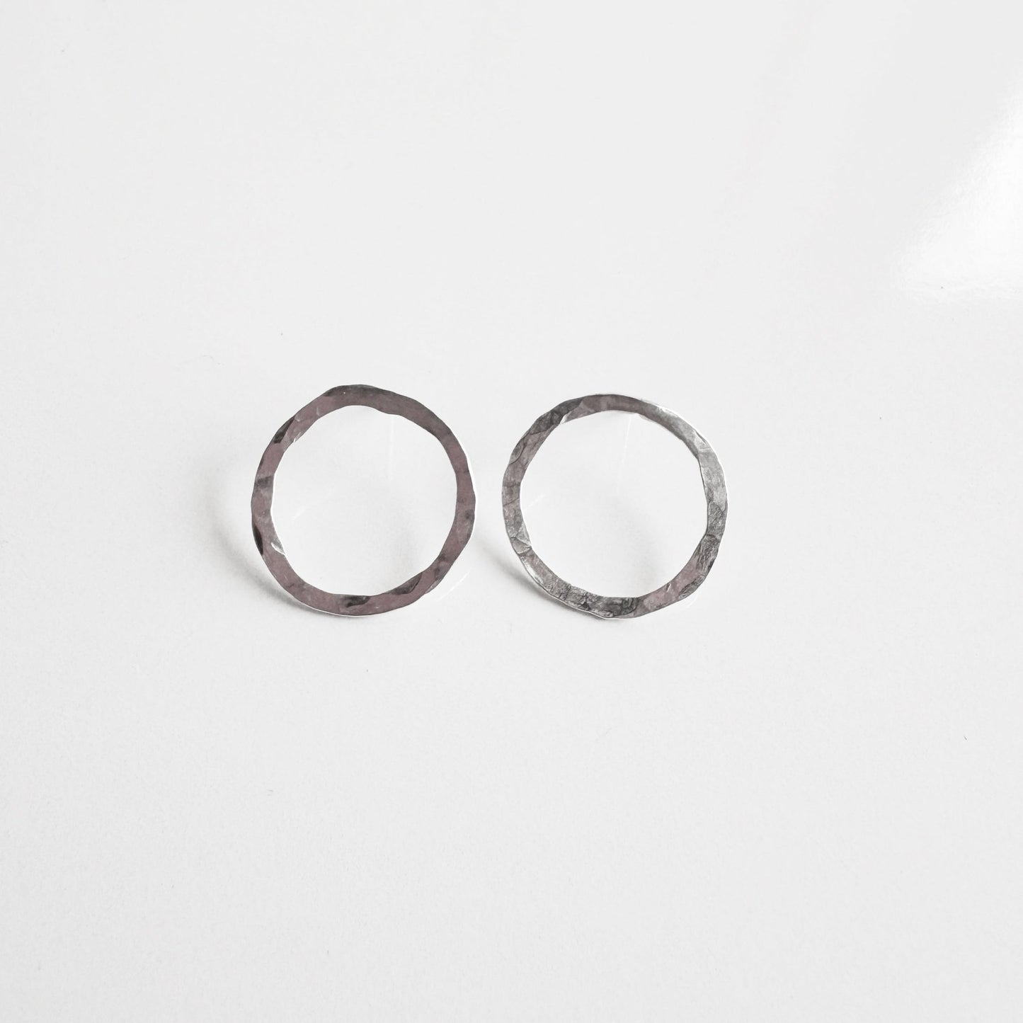 Dainty Sterling Silver Circle Earrings - Peerless Charm