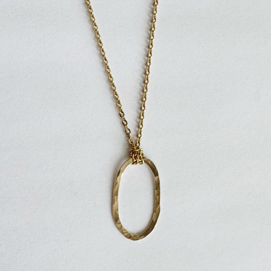 Gold - filled Dainty Oval Necklace - Peerless Charm