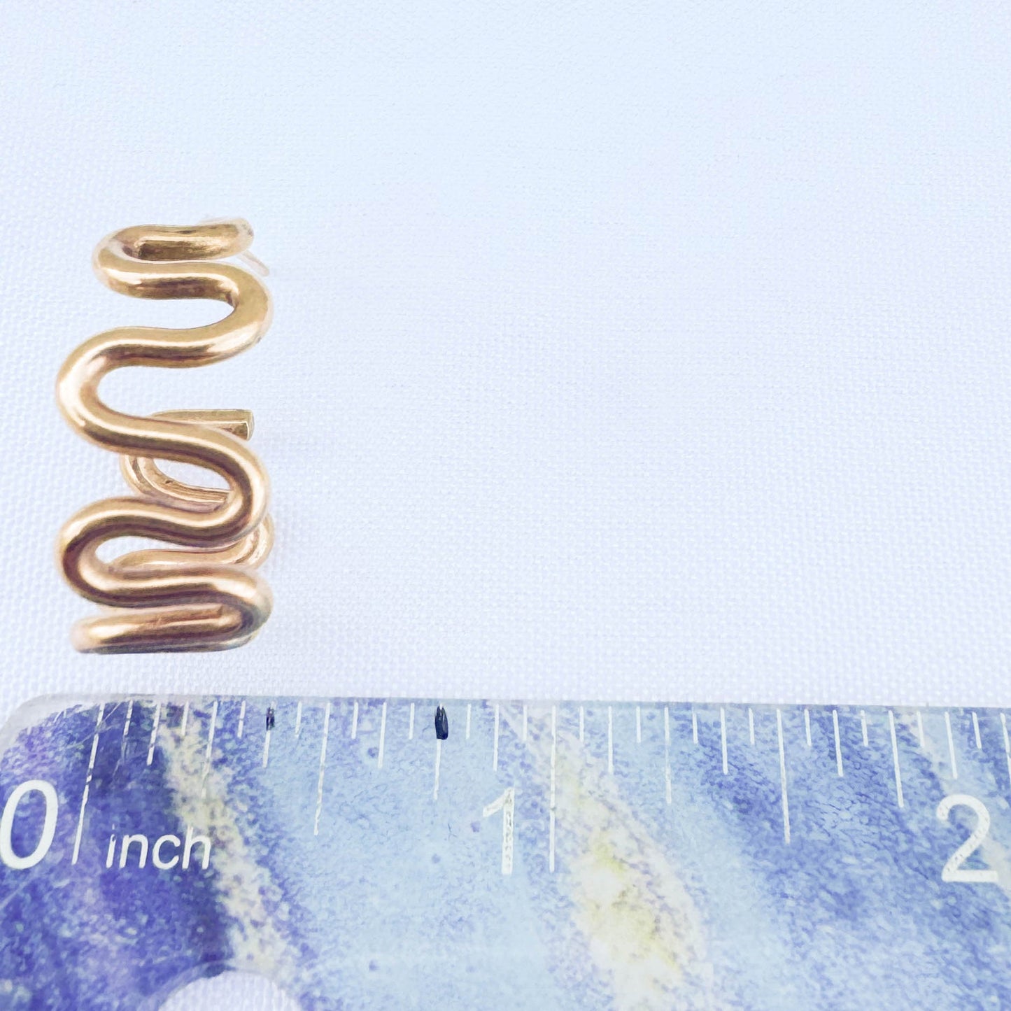 Gold - Filled Squiggle Hoop Earrings - Peerless Charm