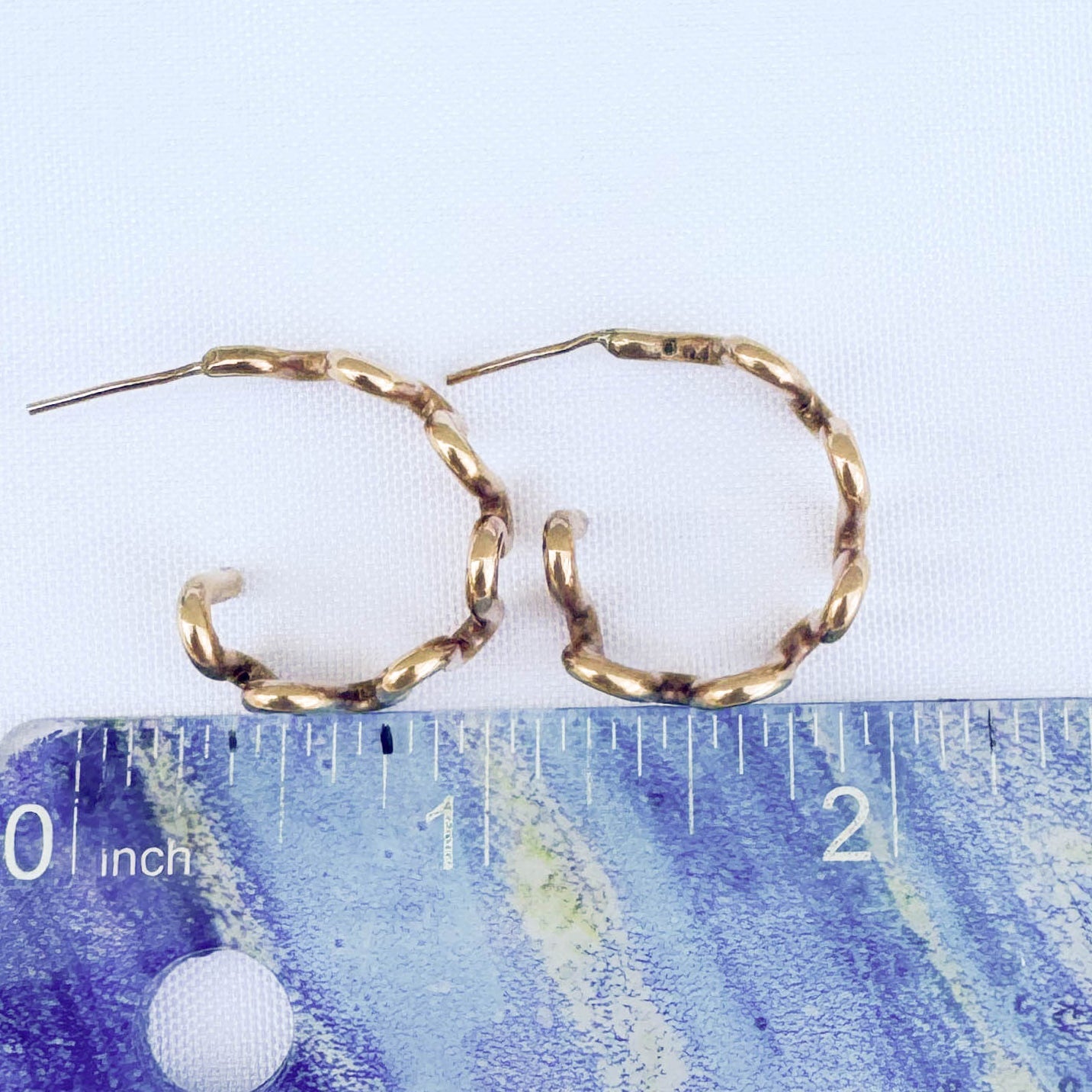 Gold - Filled Squiggle Hoop Earrings - Peerless Charm