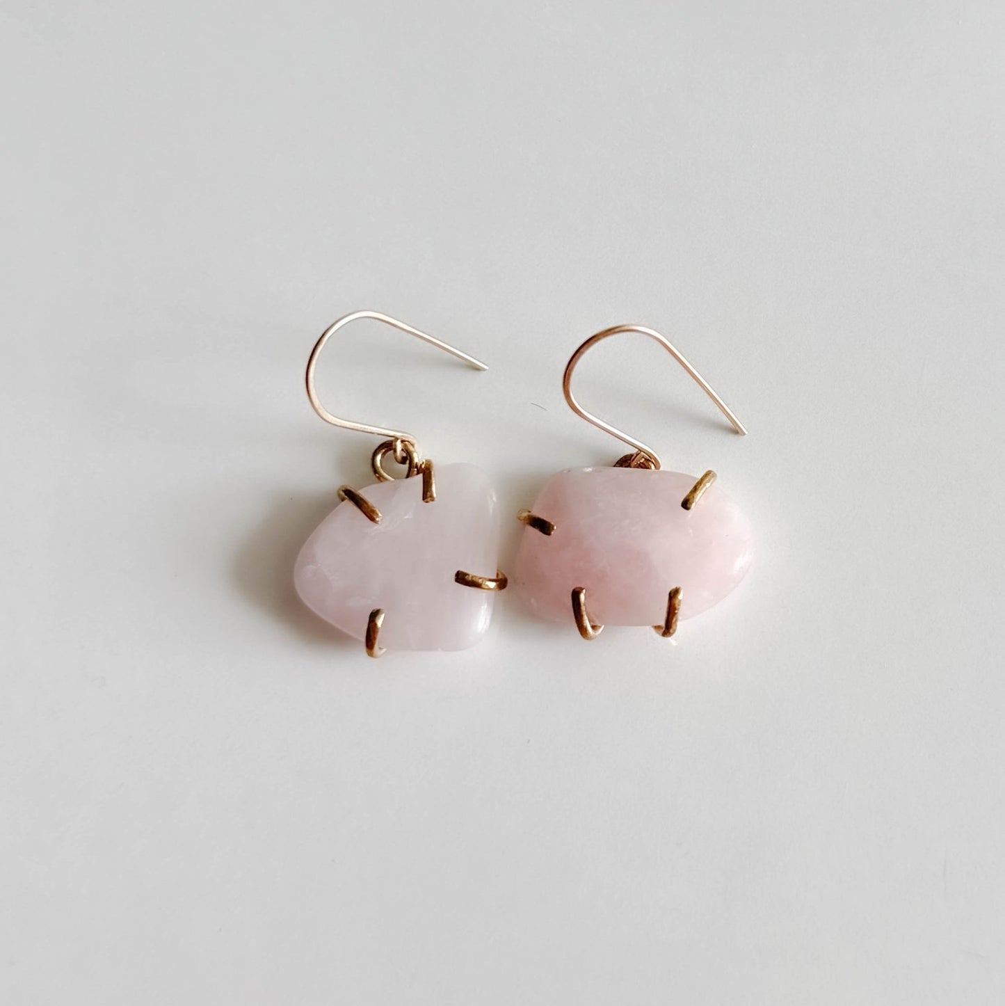Rose Quartz Amulet Earrings - Peerless Charm