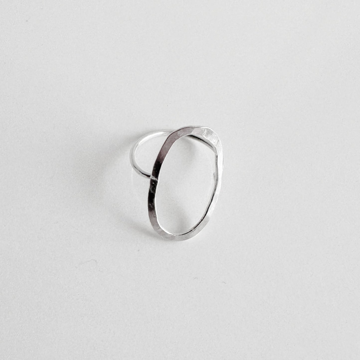 Sterling Silver Geometric Oval Ring - Peerless Charm