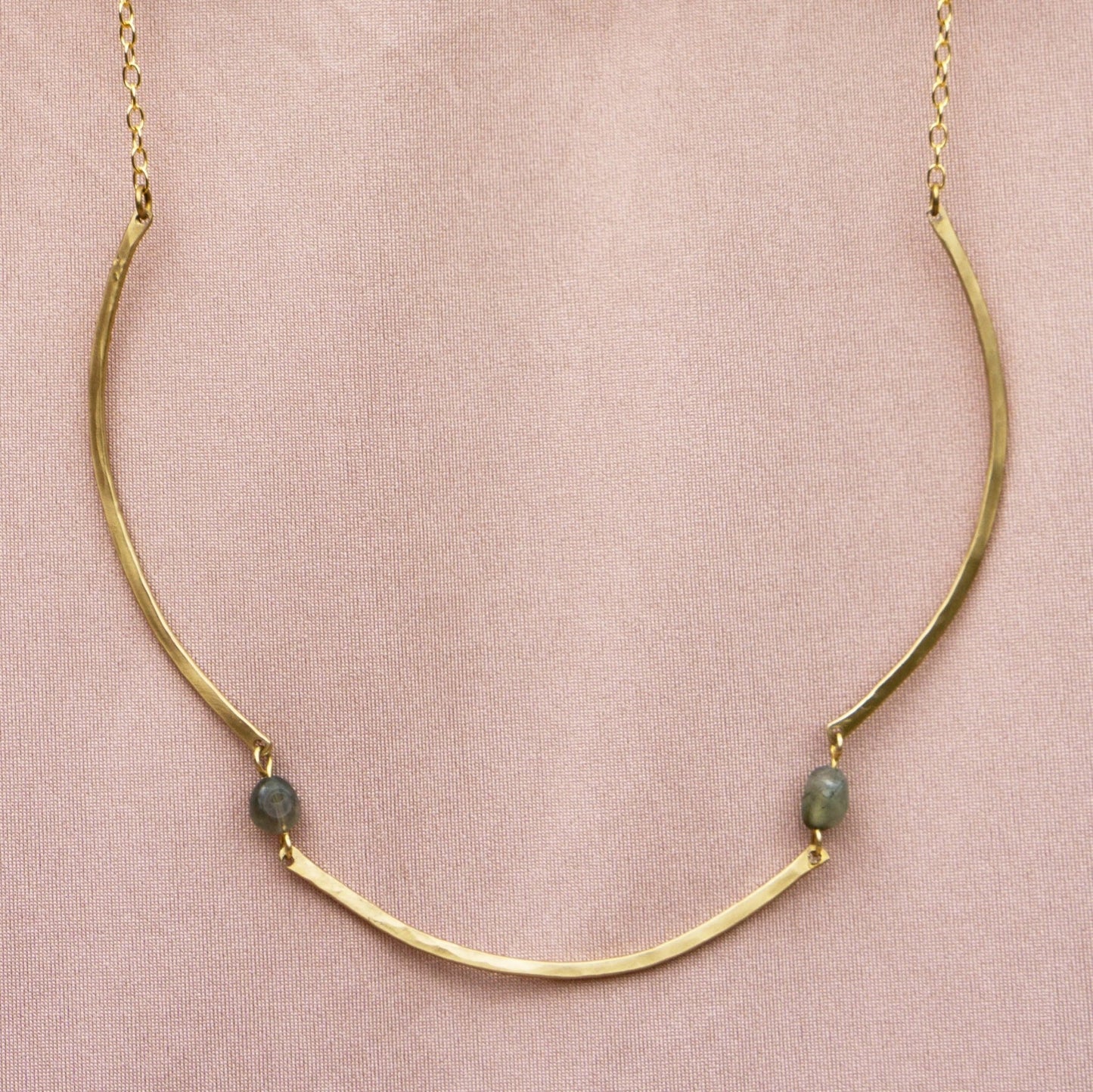 The Bar Choker With Rutilated Quartz - Peerless Charm