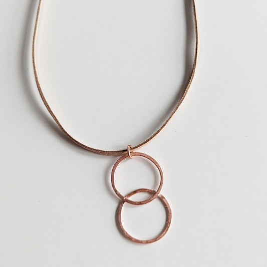 The Copper Double Hoop Necklace - Peerless Charm