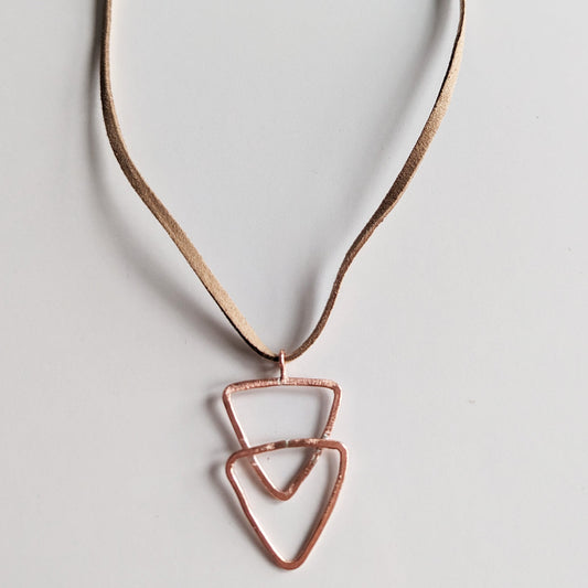 The Copper Double Triangle Necklace - Peerless Charm
