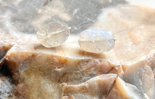 Raw Labradorite Studs - Peerless Charm