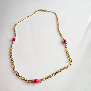 Hot Pink Layering Necklace
