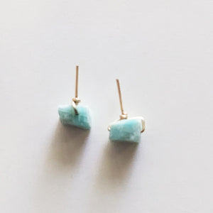 Raw Amazonite Studs