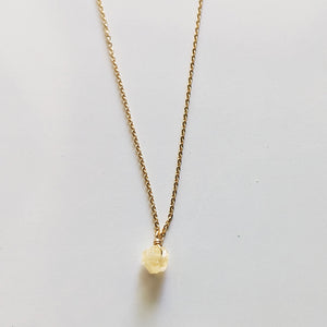 Raw Citrine Drop Necklace
