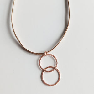 The Copper Double Hoop Necklace