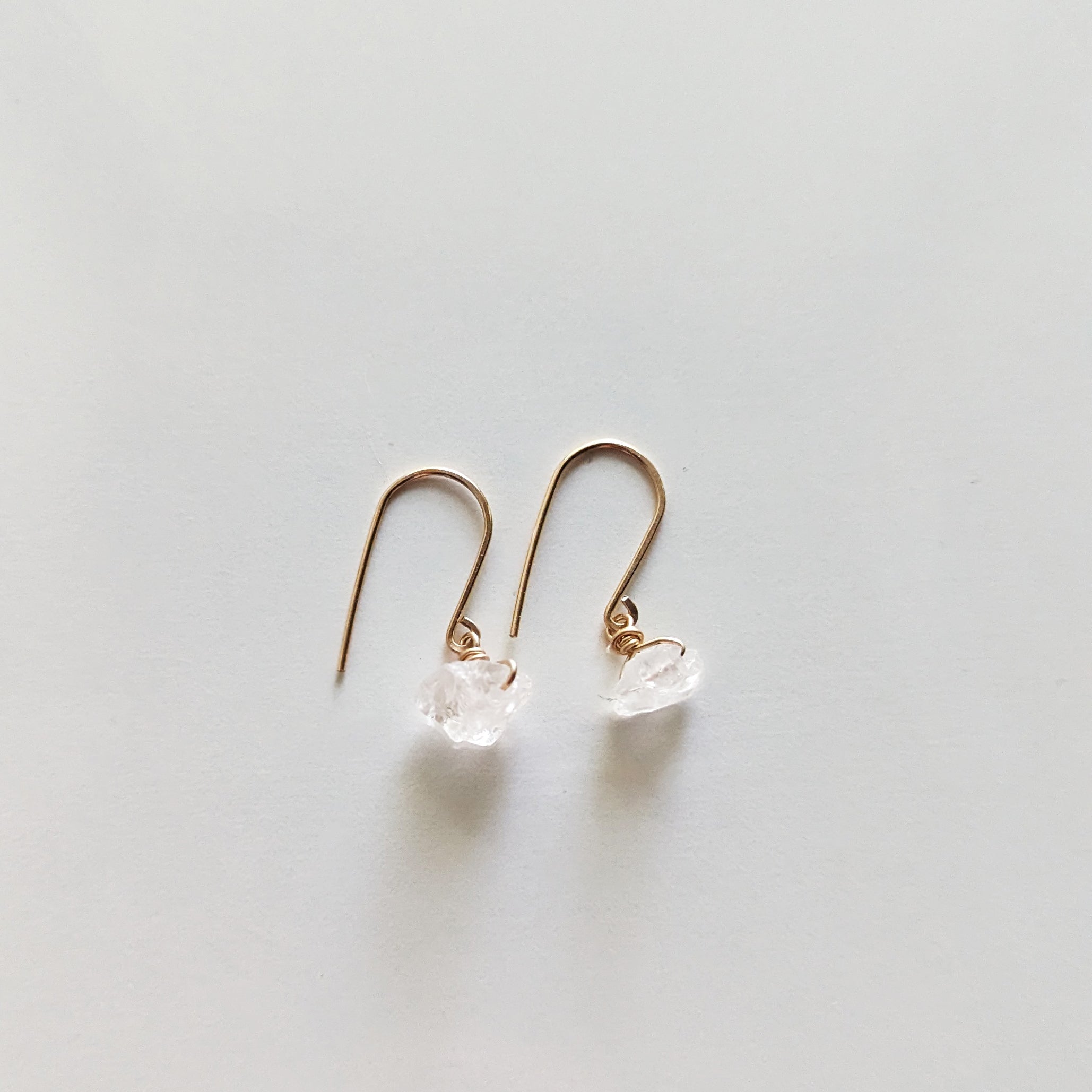 Raw Quartz Drop Earrings