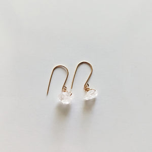 Raw Quartz Drop Earrings