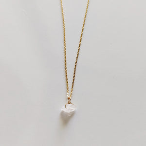 Raw Quartz Drop Necklace