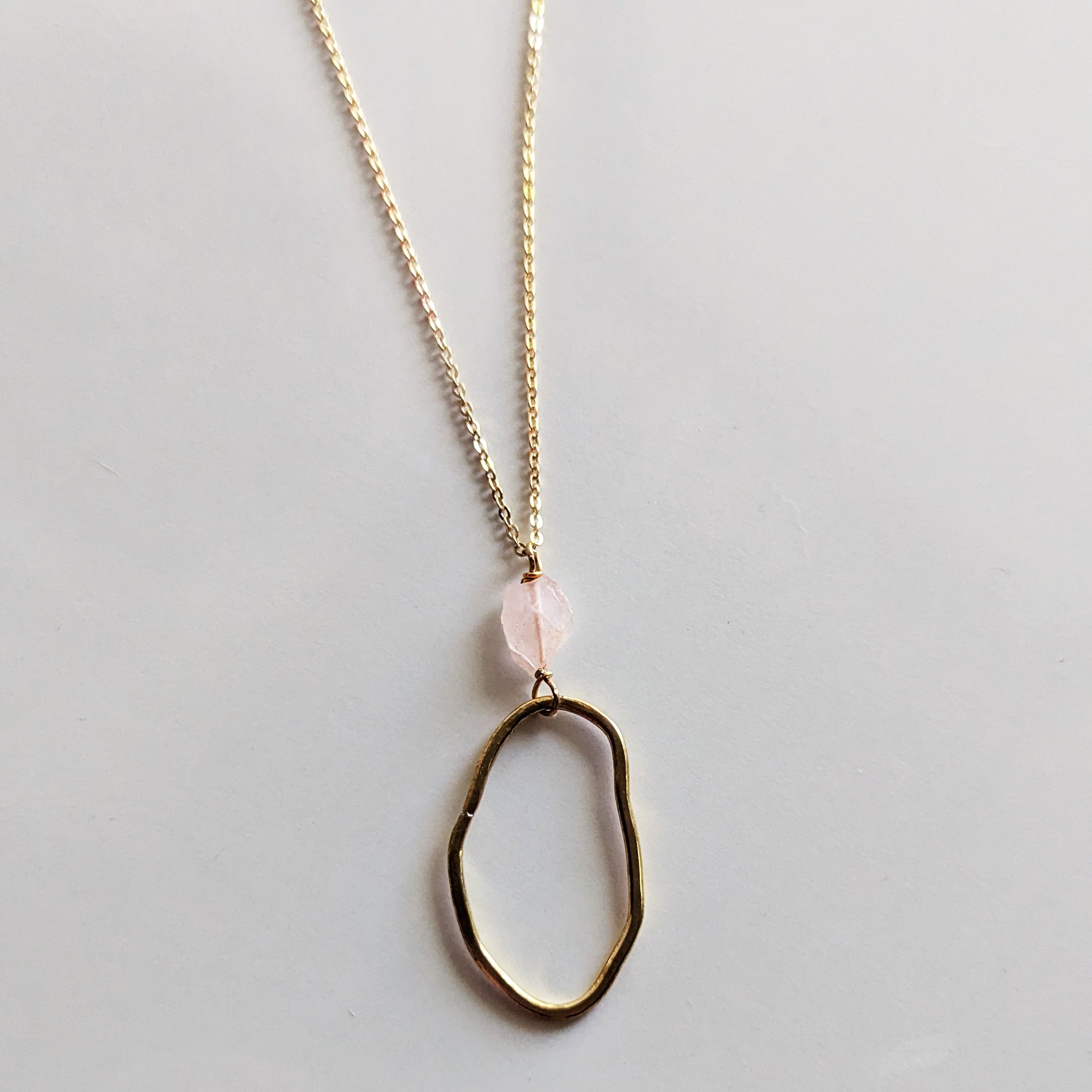 Rose Quartz FreeForm Necklace