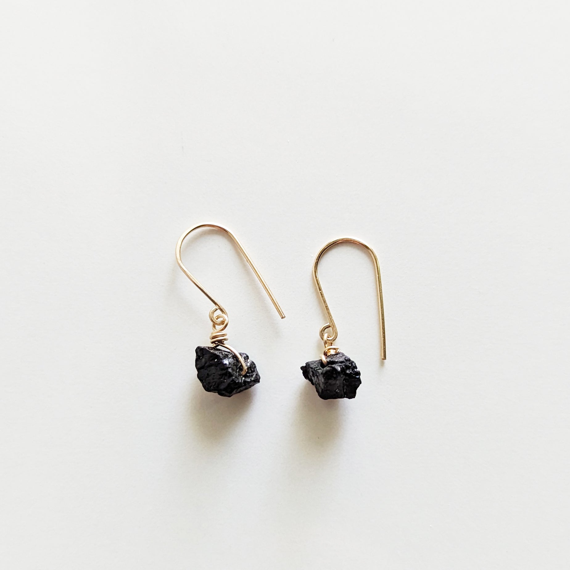 Raw Tourmaline Drop Earrings