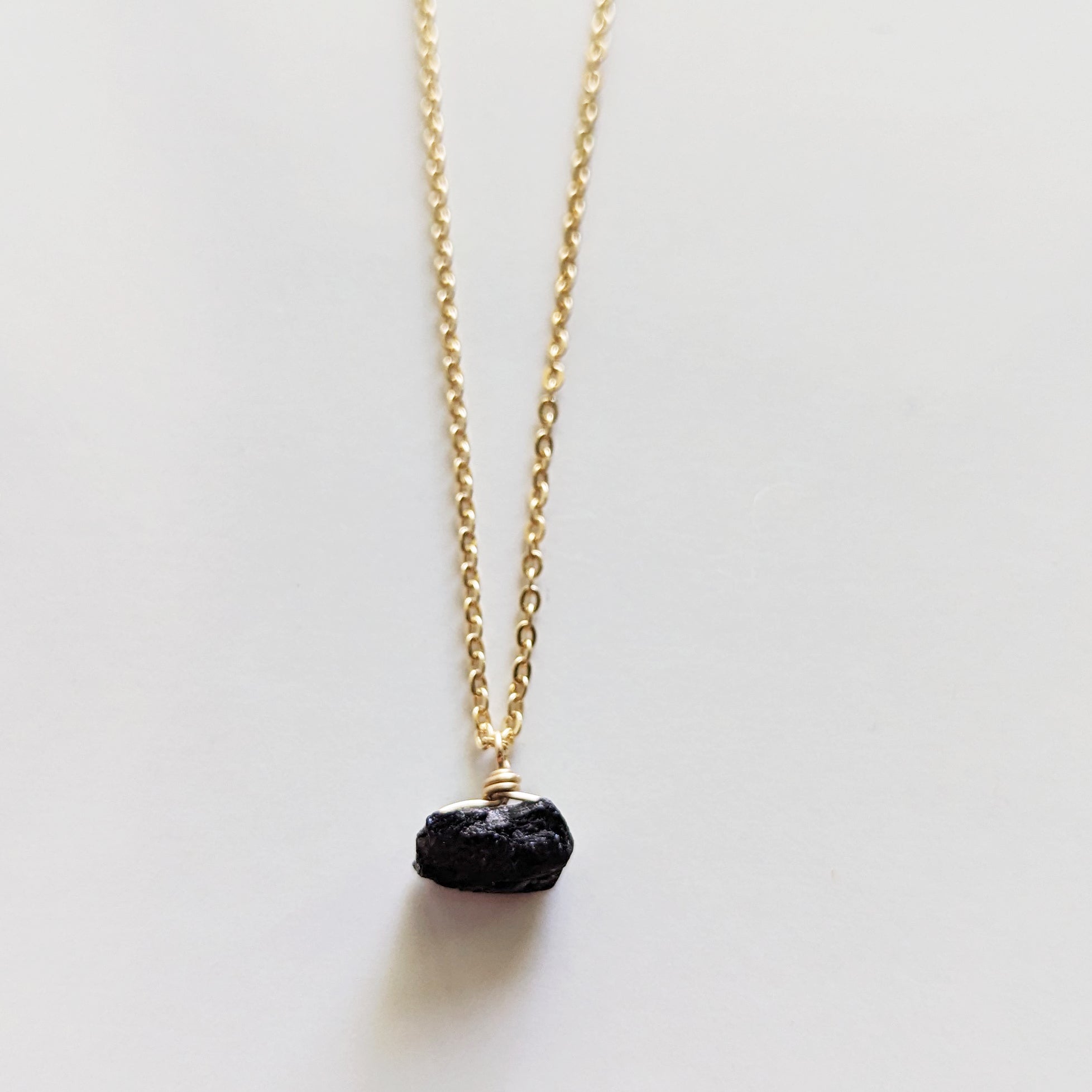 Raw Tourmaline Drop Necklace