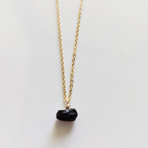 Raw Tourmaline Drop Necklace