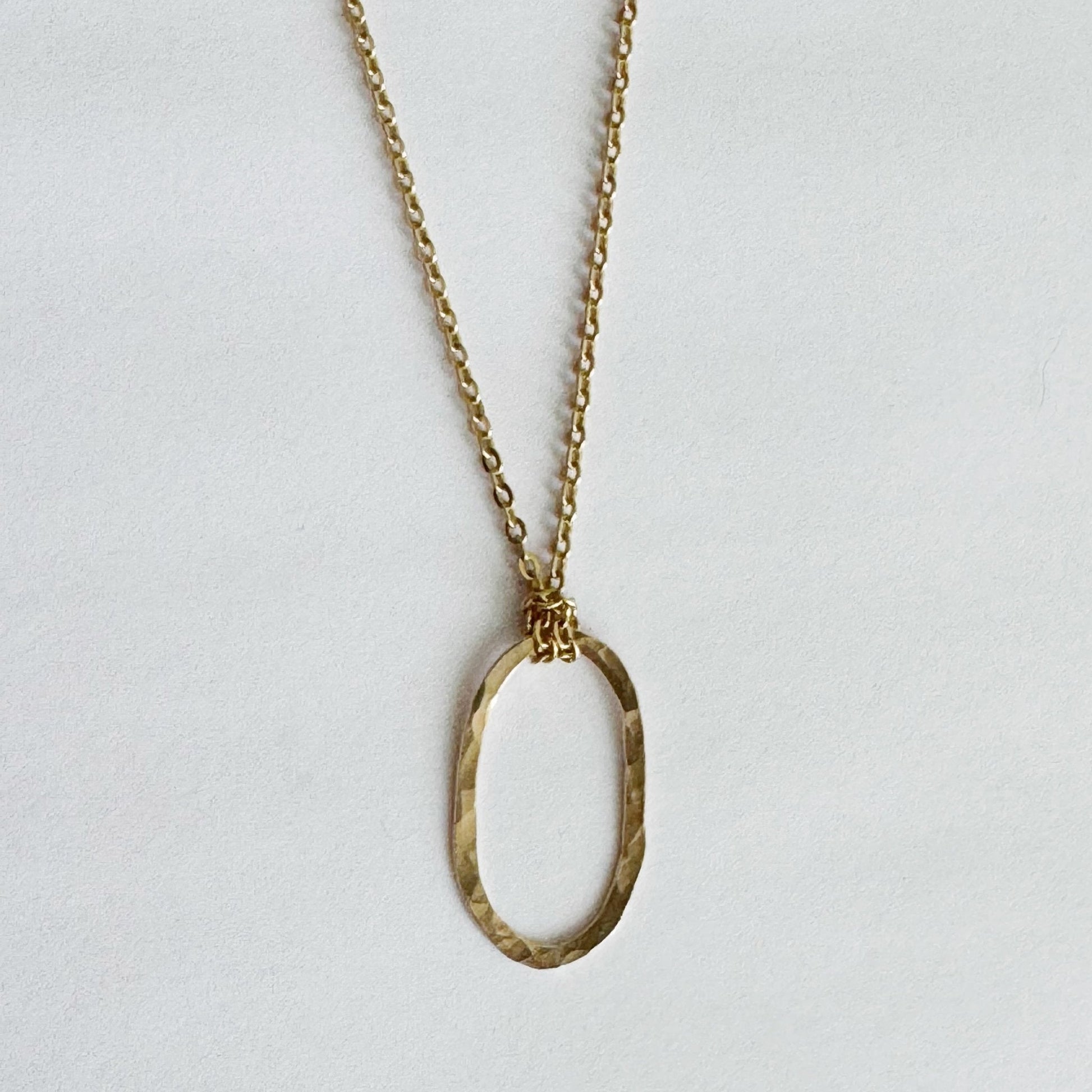 Gold - filled Dainty Oval Necklace - Peerless Charm