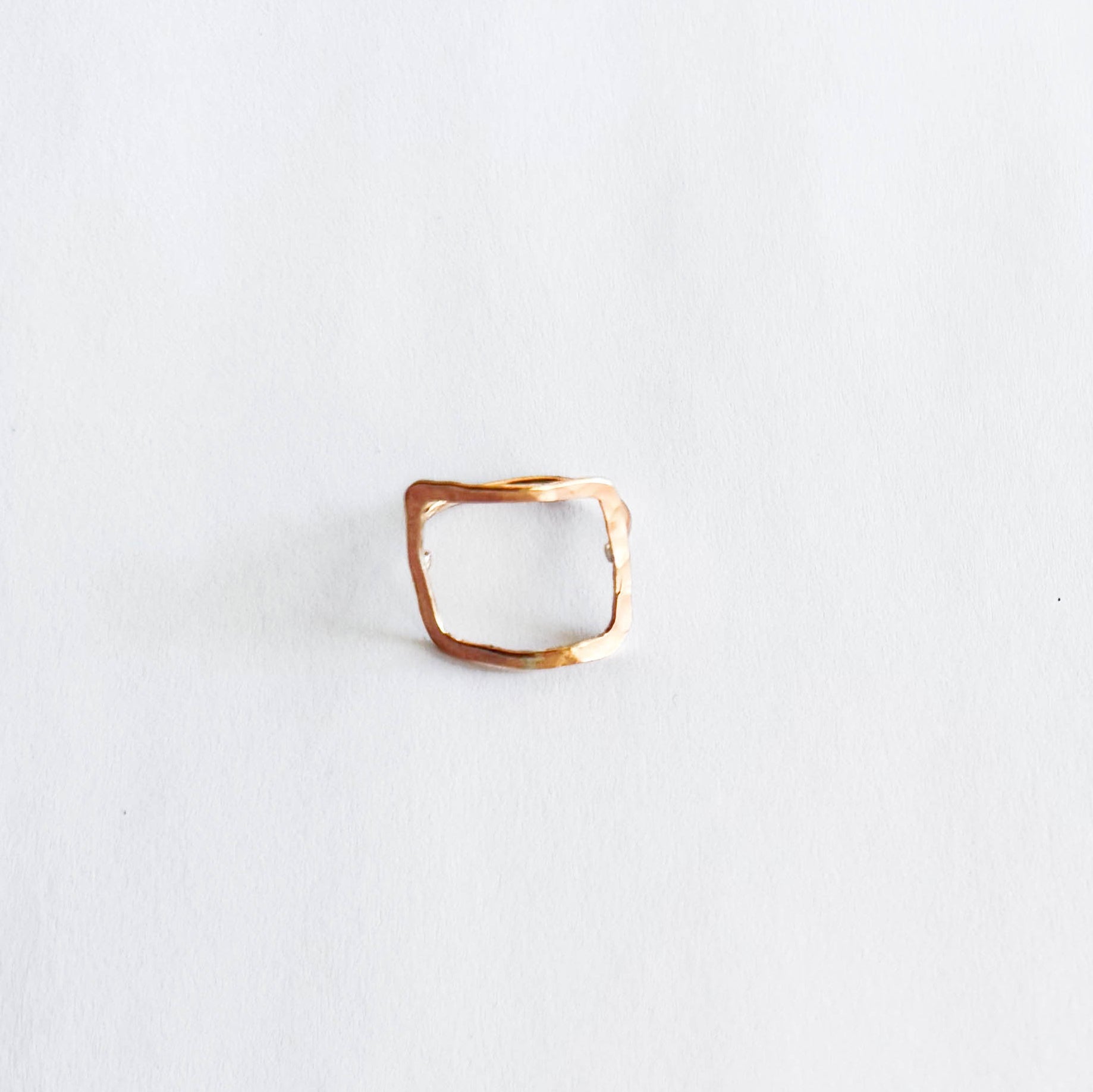 Gold - Filled Geometric Organic Square Ring - Peerless Charm