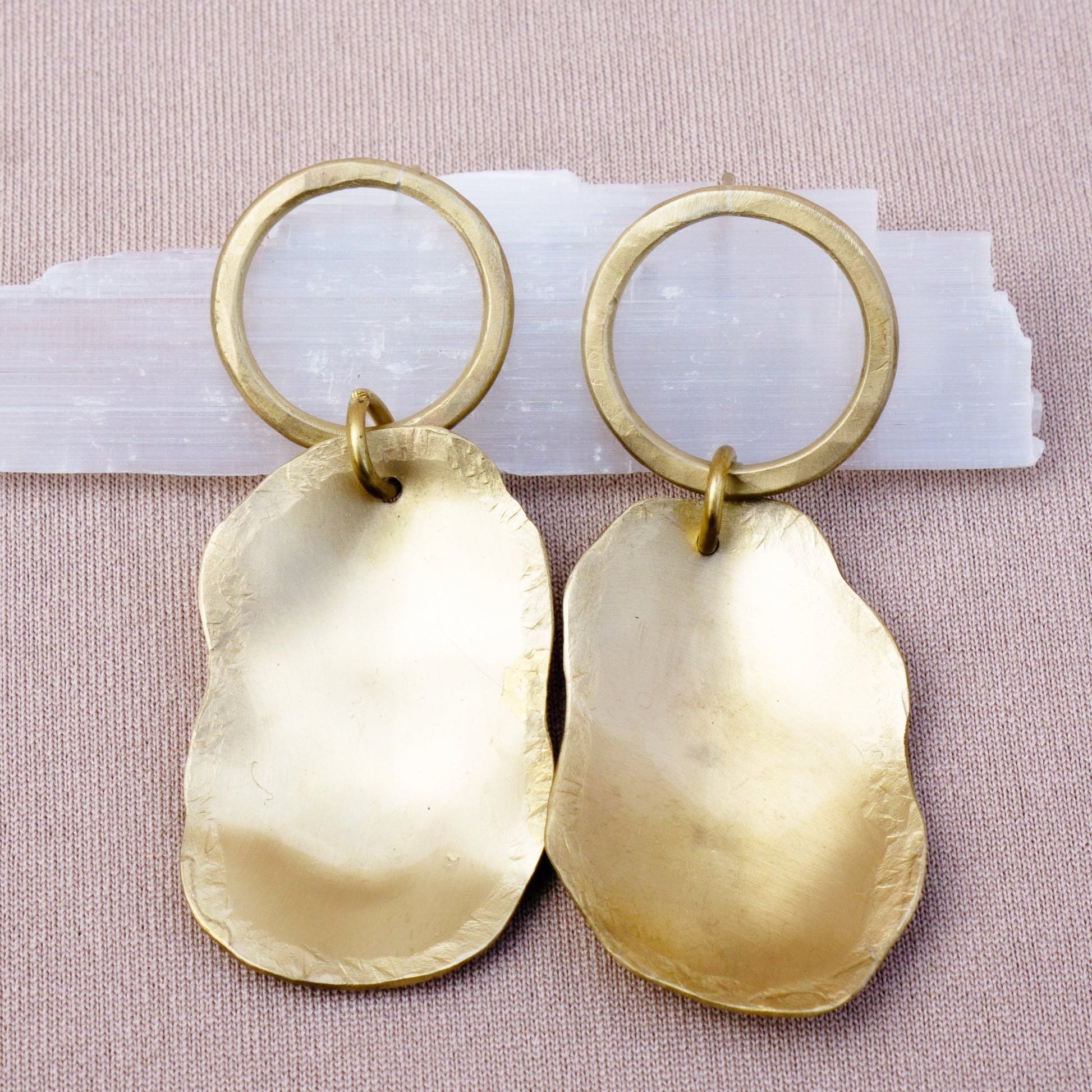 Hoop Studs With FreeForm Solids - Peerless Charm
