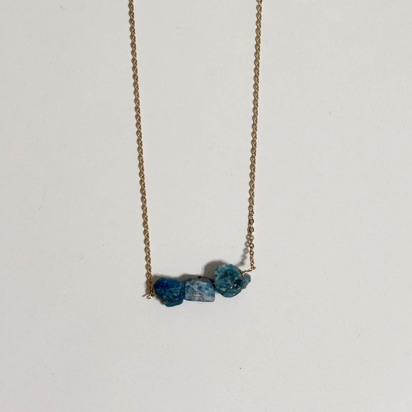 Raw Apatite Dainty Bead Necklace - Peerless Charm