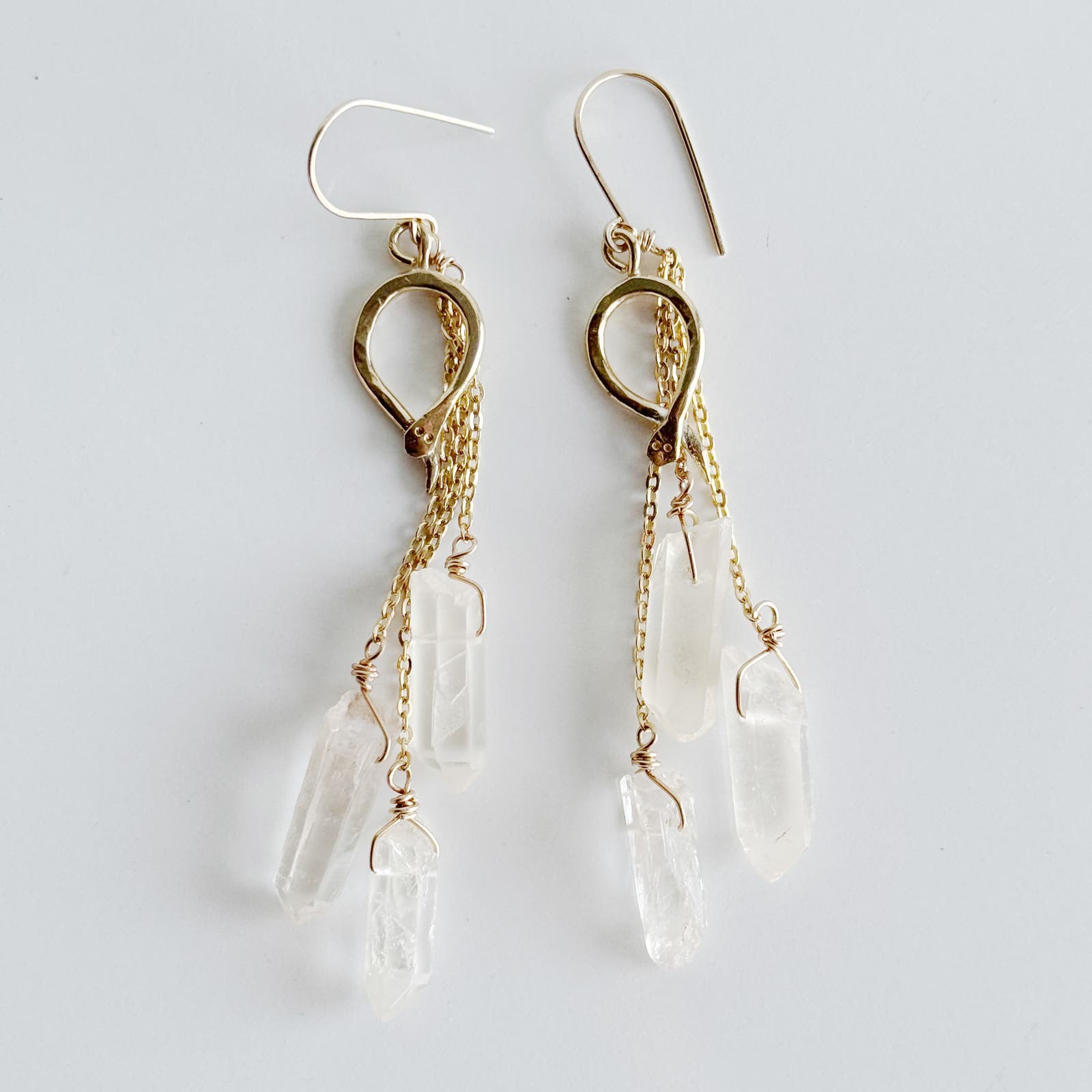 Snake Hoop with Dripping Quartz - Peerless Charm