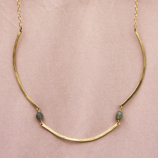 The Bar Choker With Rutilated Quartz - Peerless Charm