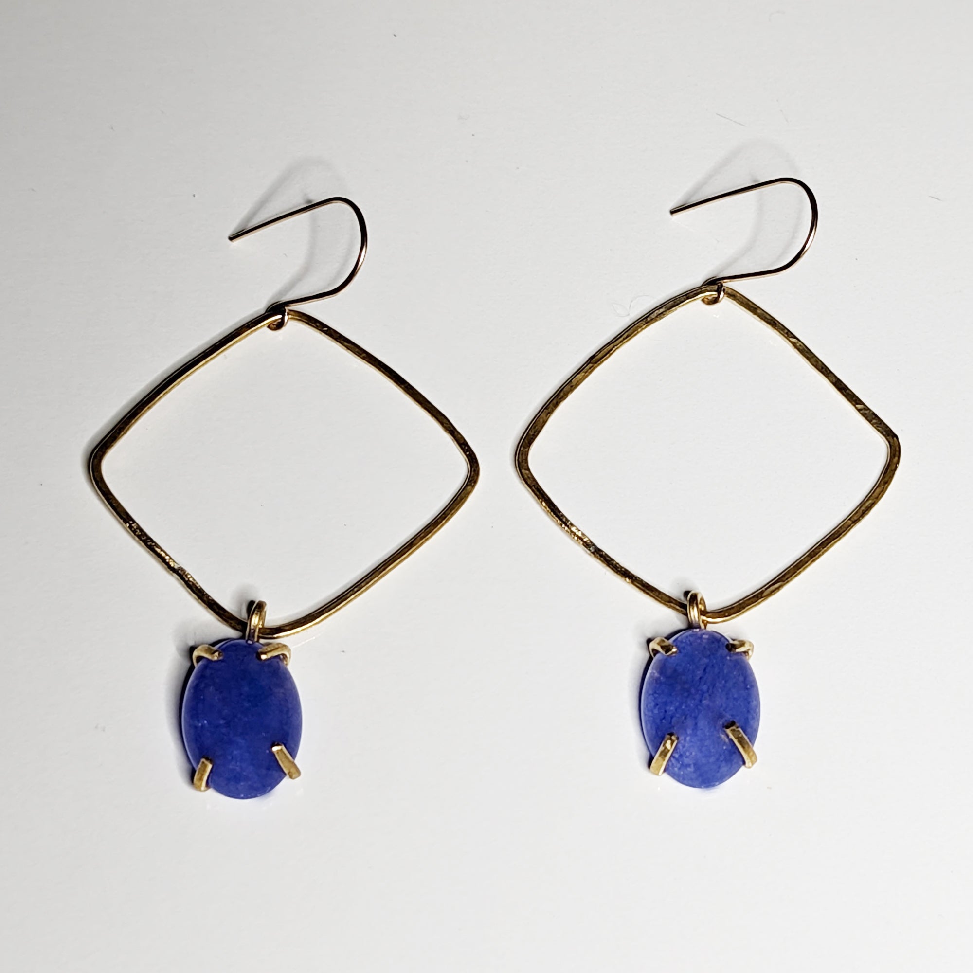 Organic Square Jewel Earrings