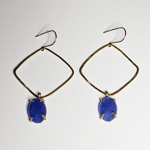 Organic Square Jewel Earrings