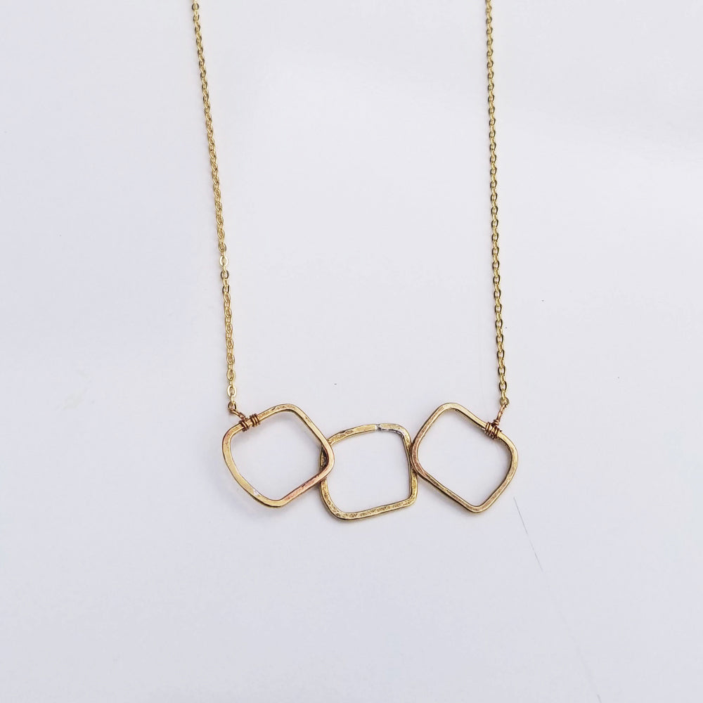 Triple Square Necklace