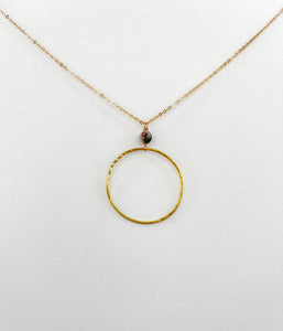 Long Artistic Jasper Hoop Necklace