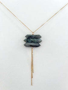 Labradorite Point Fringe Necklace