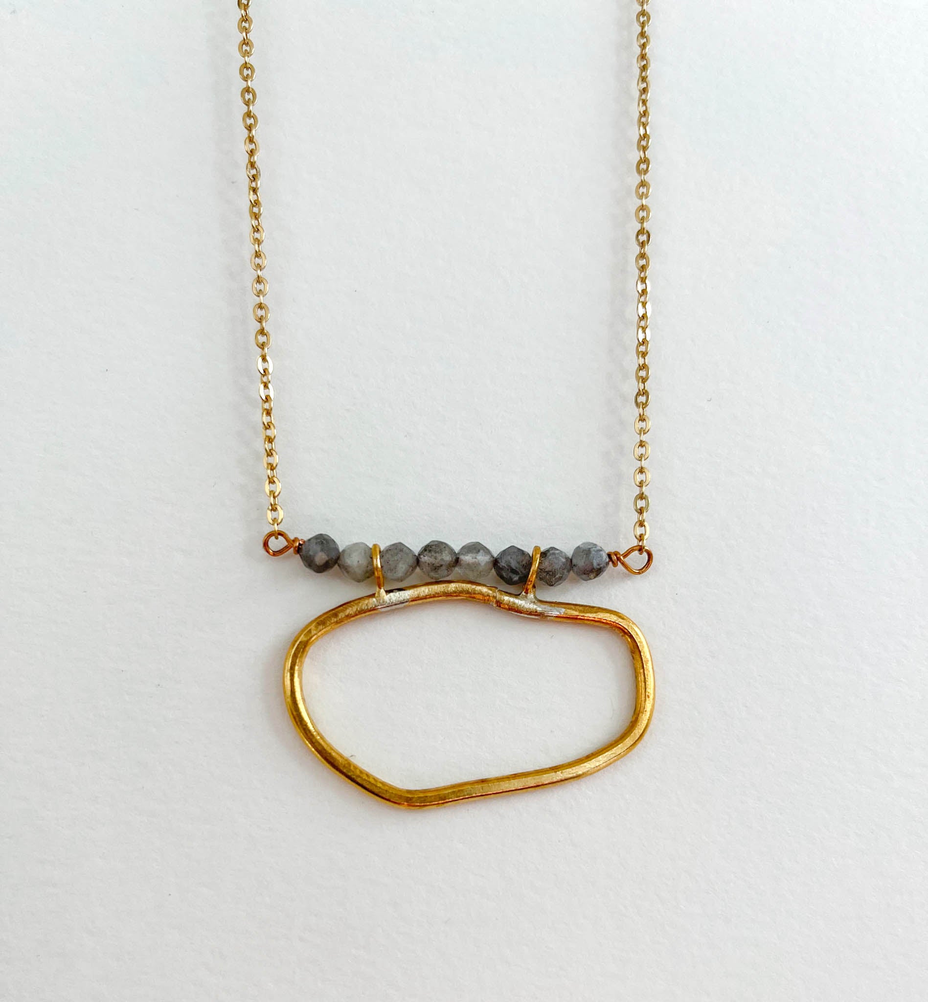 Flow Necklace with Faceted Labradorite