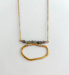 Flow Necklace with Faceted Labradorite