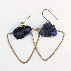 Iolite Amulet Earrings