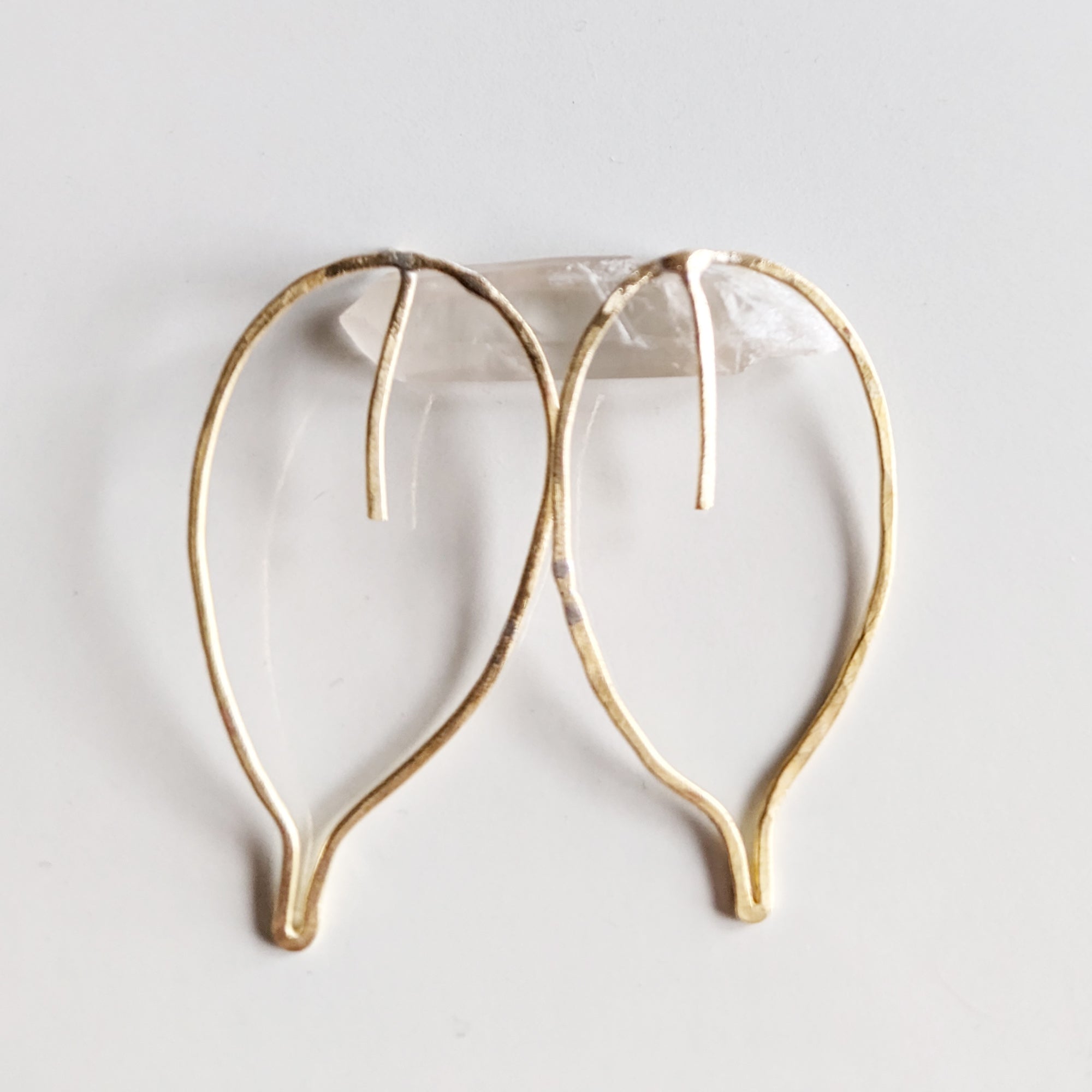 Large Leaf Stud Earrings