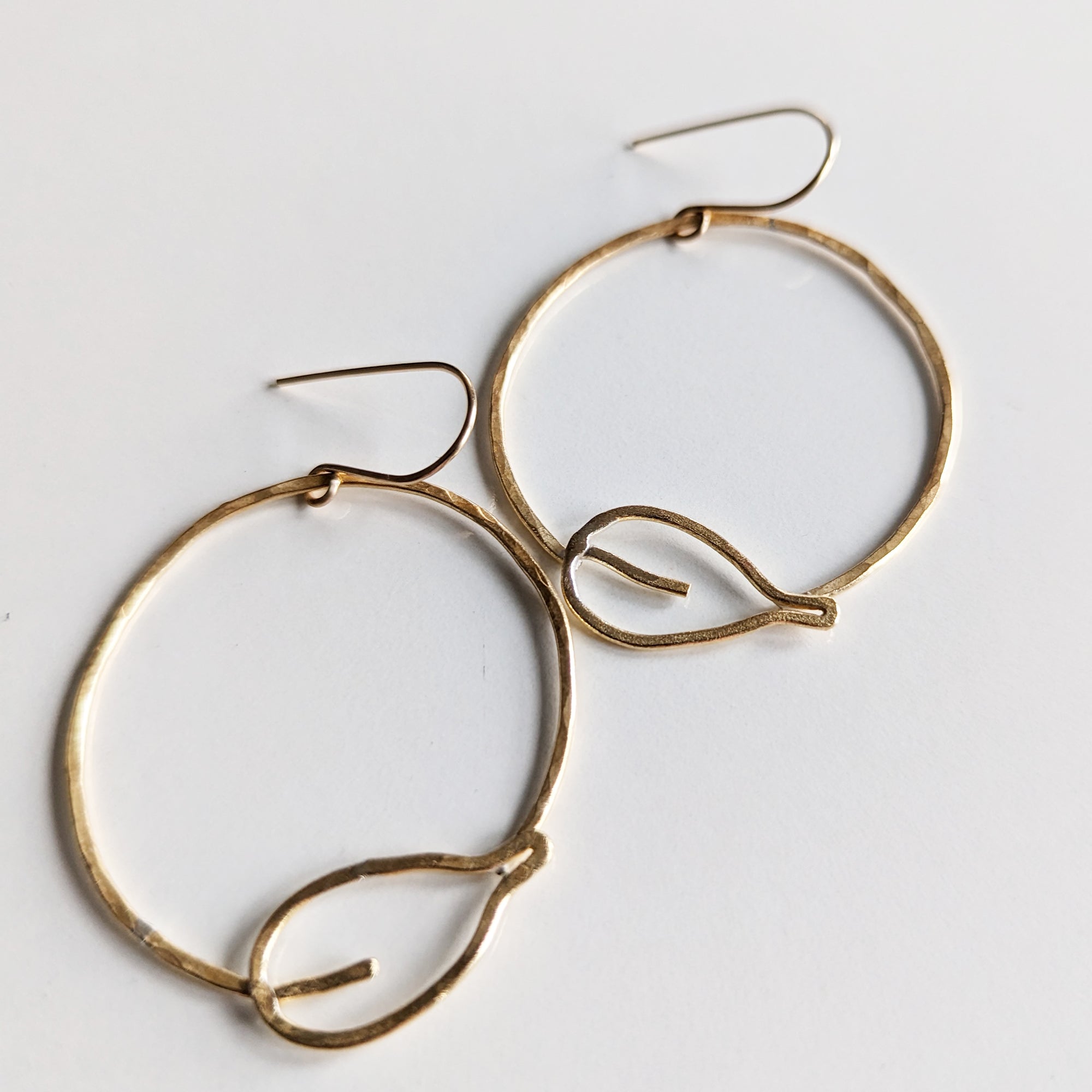 Leaf Hoop Earrings