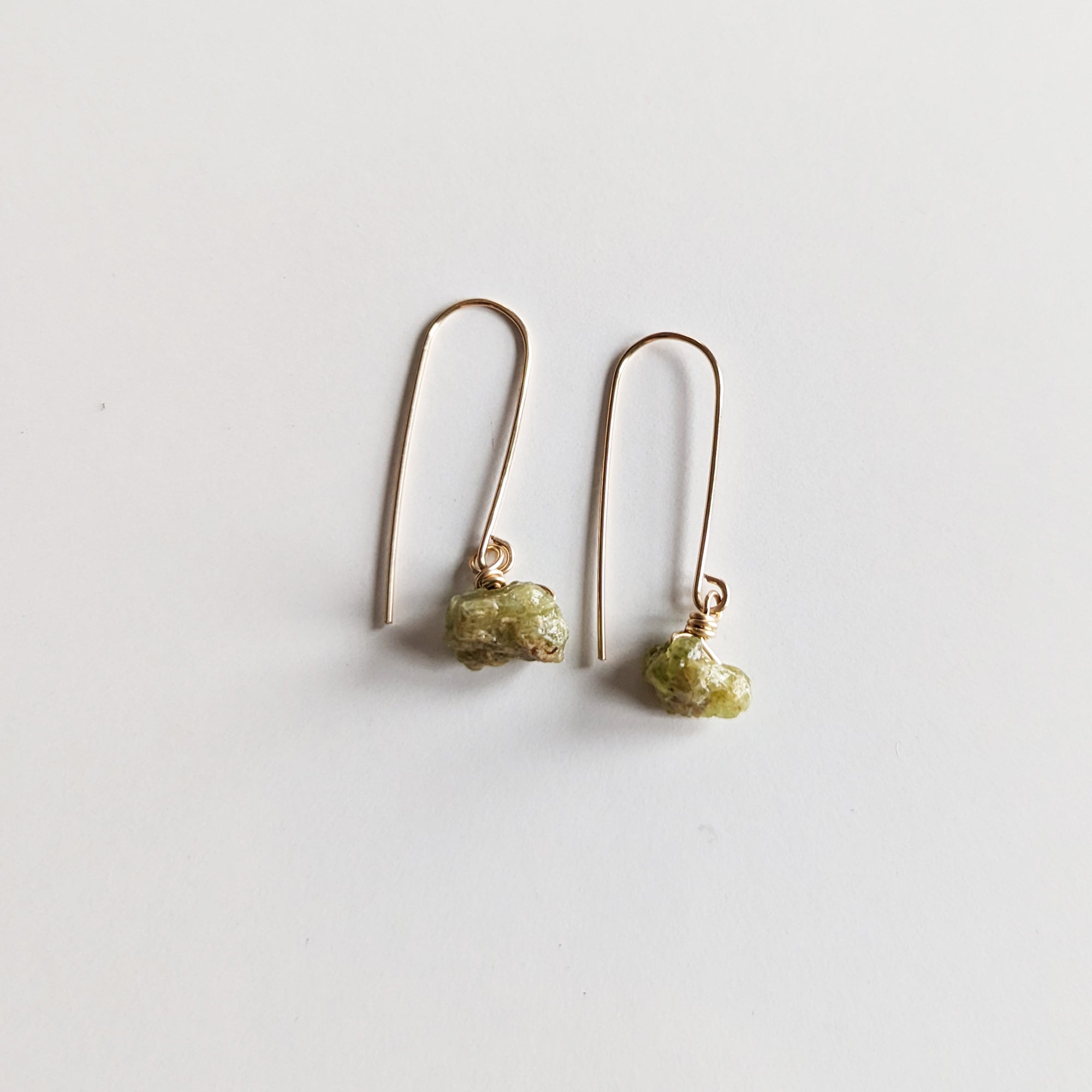 Long Peridot Earrings