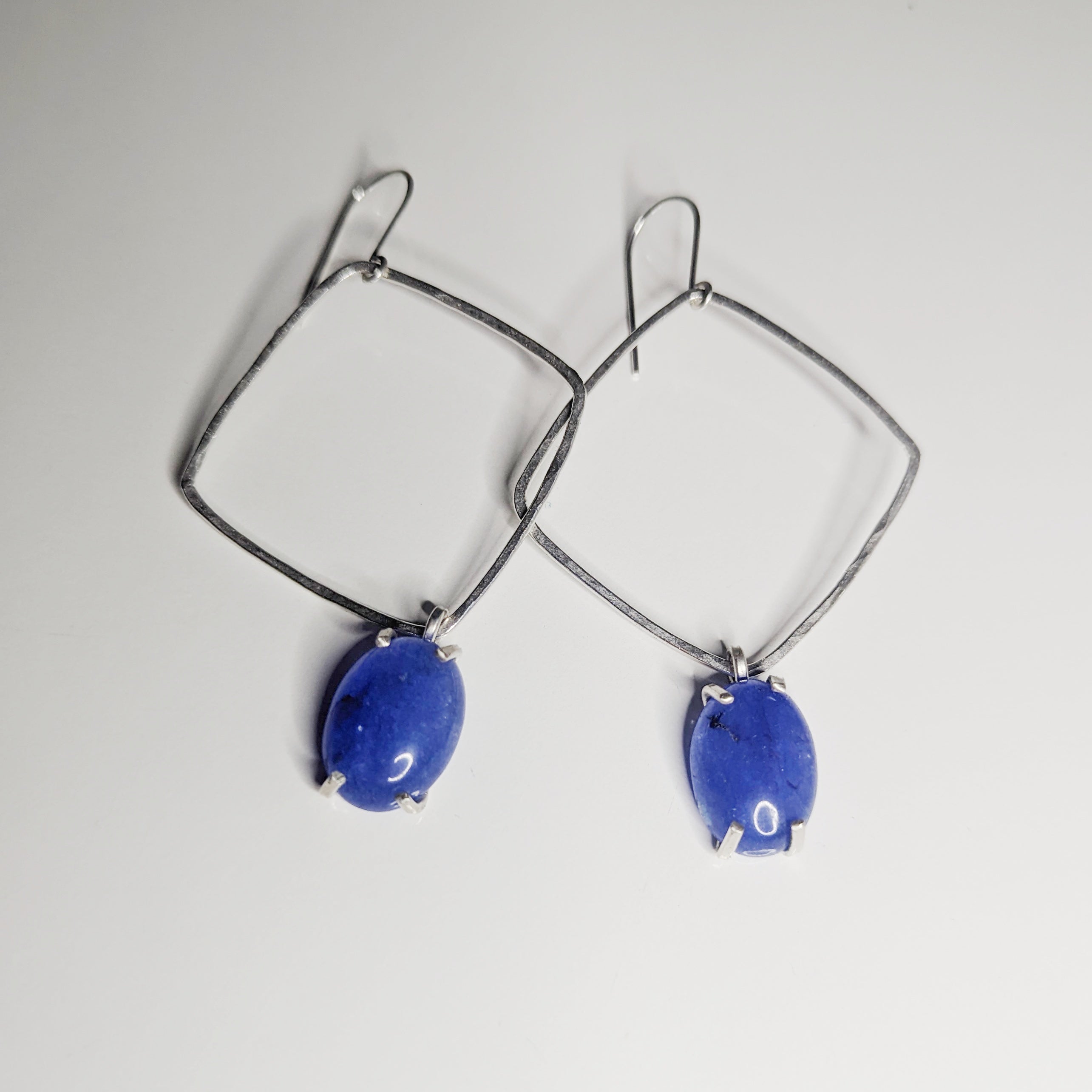 Organic Square Jewel Earrings