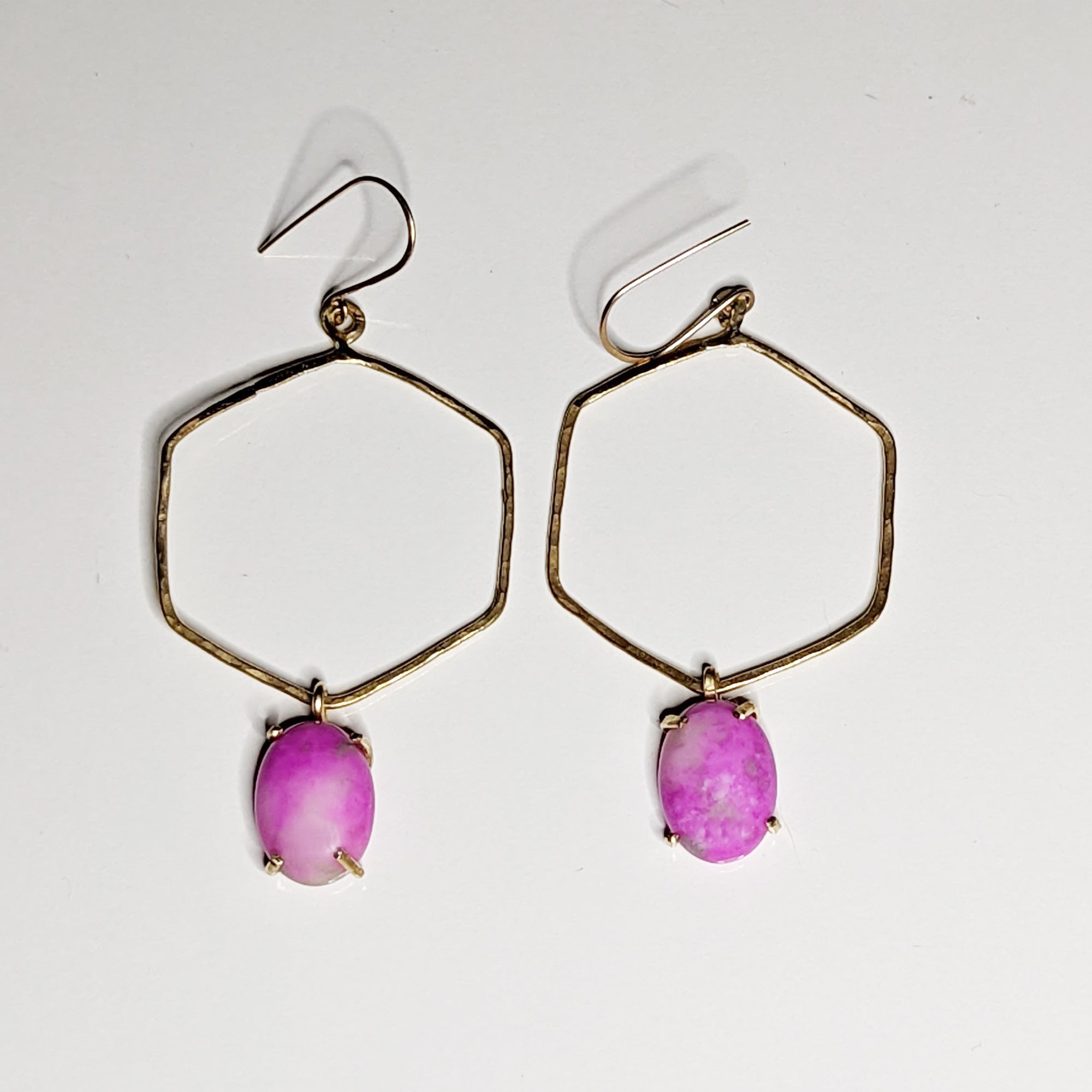 Hexagon Jewel Earrings