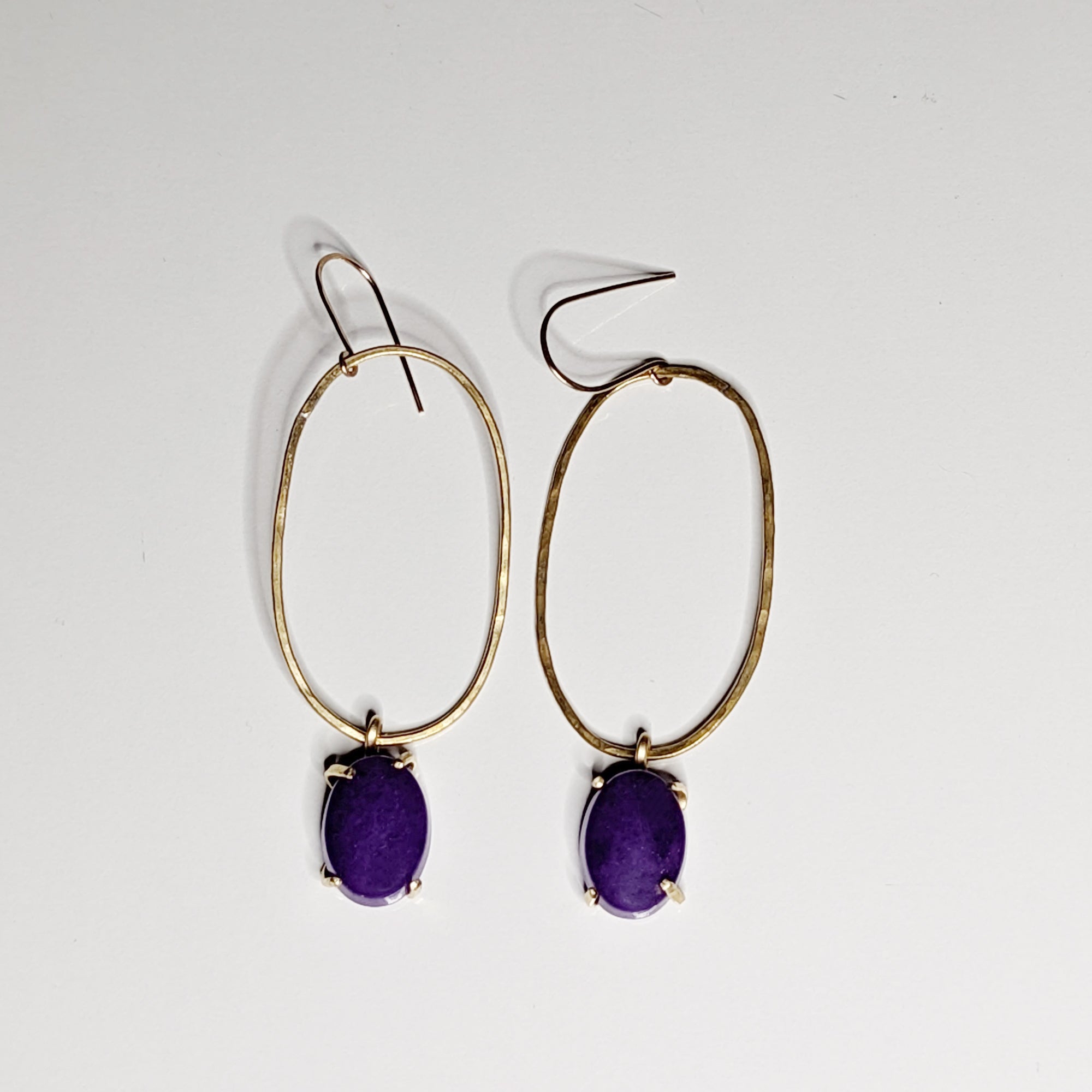 Oval Jewel Earrings