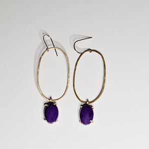 Oval Jewel Earrings