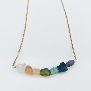 Raw Rainbow Crystal Necklace