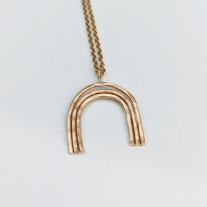 Brass Rainbow Necklace -Short