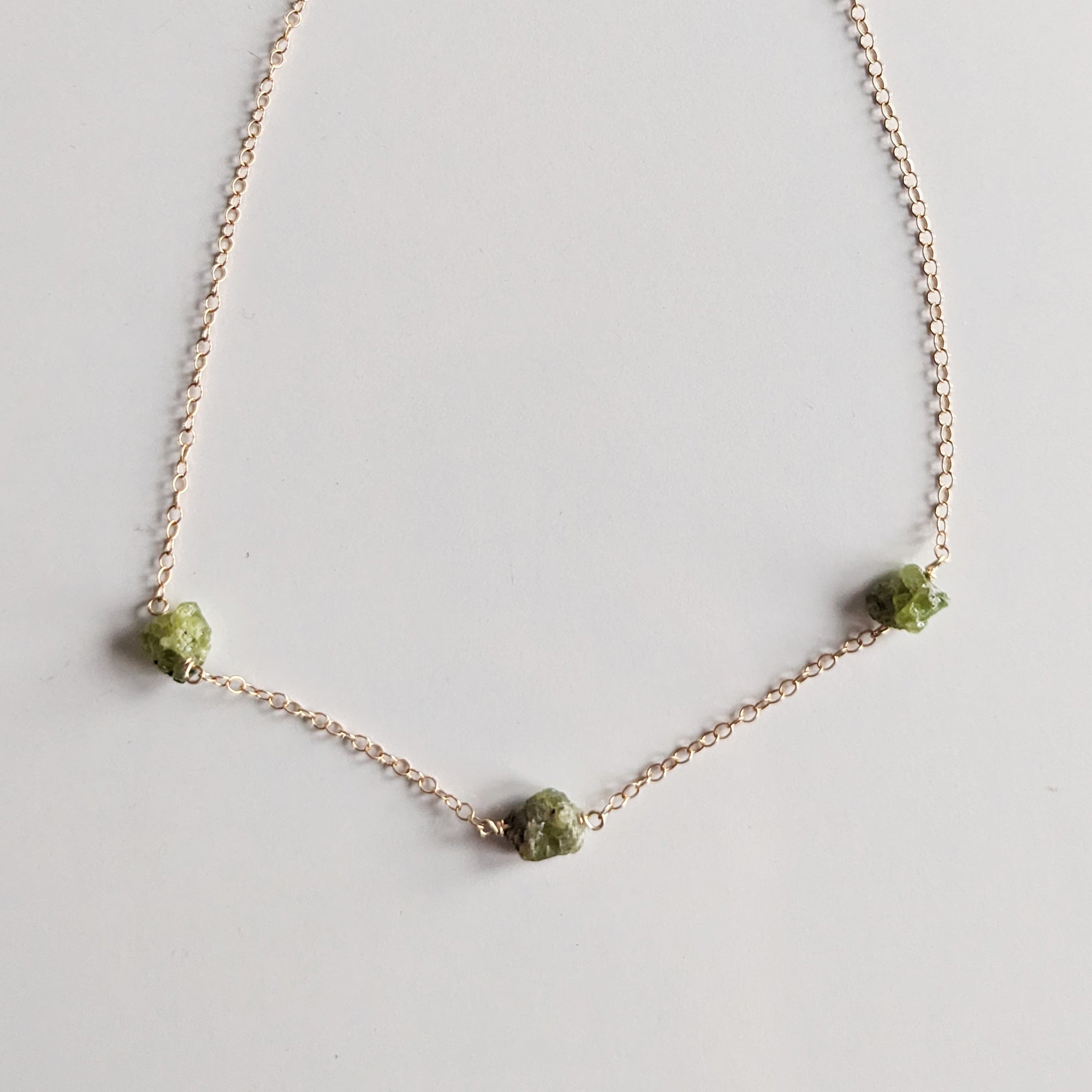 The Rough Peridot Necklace