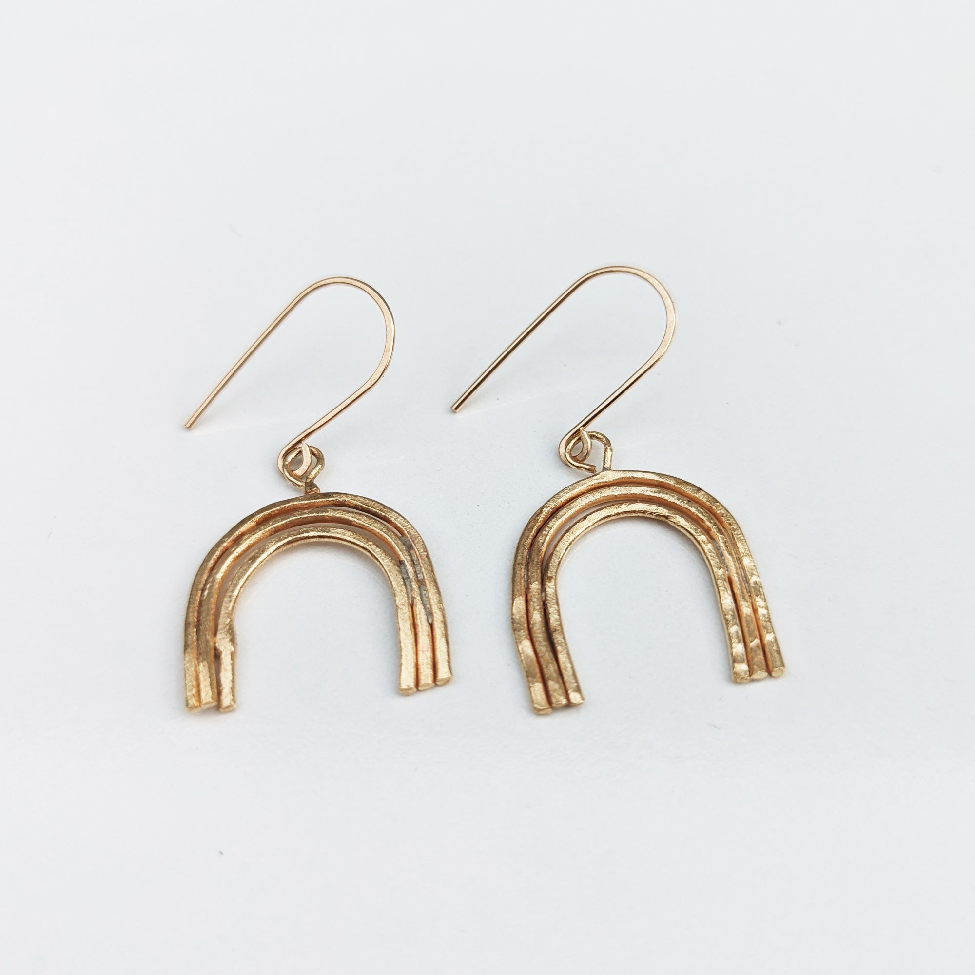 The Pride Brass Rainbow Earrings
