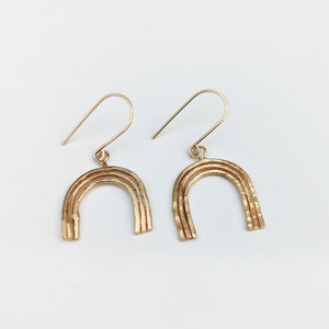 The Pride Brass Rainbow Earrings