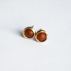 Red Carnelian Statement Studs