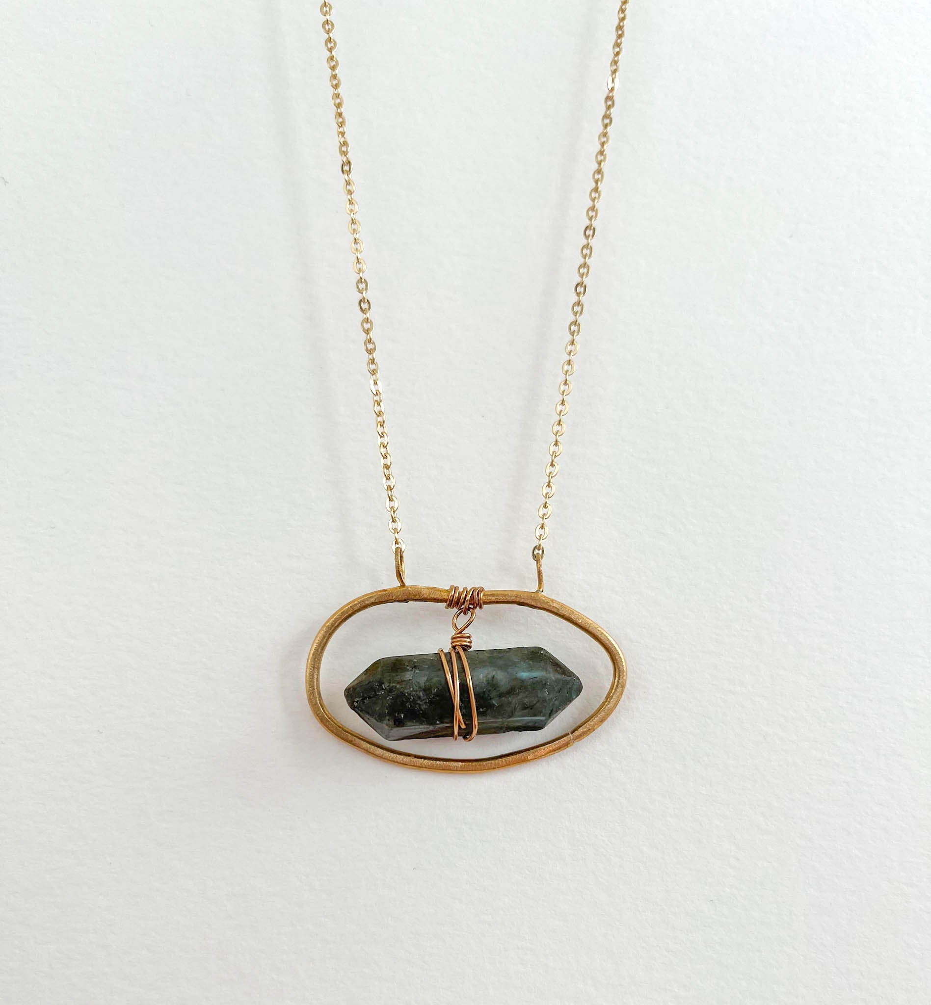 Flow Necklace with Labradorite Point - Peerless Charm