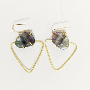 Fluorite Amulet Earrings